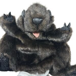 Folkmanis Beaver Hand Puppet Plush 18" Realistic Wildlife Stuffed Animal Toy